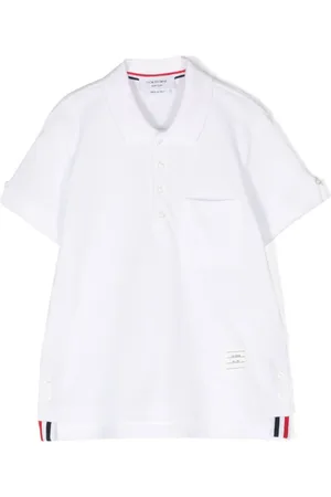 Thom Browne Playera tipo polo con parche del logo