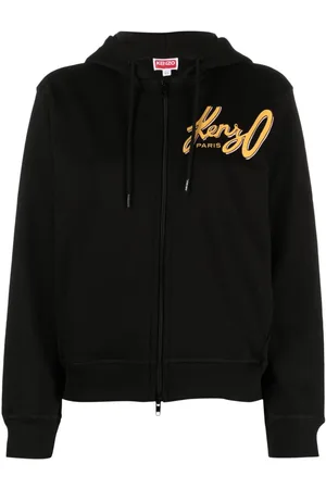 Kenzo Hoodie con logo estampado y cierre