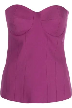 FEDERICA TOSI Top strapless con cuello estilo bustier