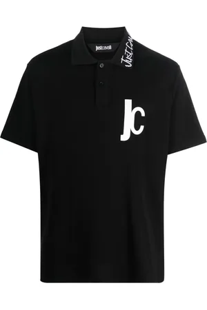 Roberto Cavalli Playera tipo polo con logo estampado