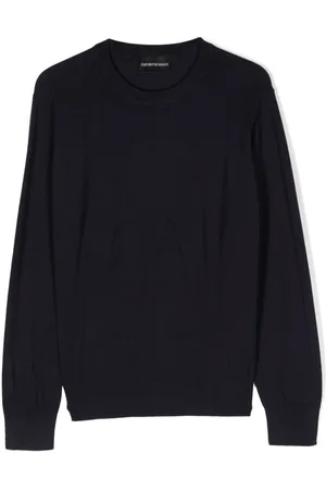 Emporio Armani Suéter con logo en jacquard