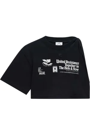 Courrèges Playeras capri con diseño retorcido