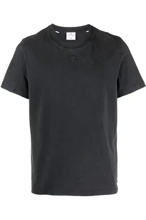 Courrèges Playera con efecto envejecido