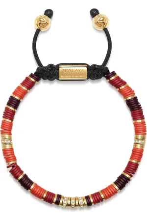 Nialaya Pulsera con cuentas y placa del logo