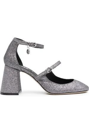 Msgm Zapatillas con glitter y tacón de 90mm