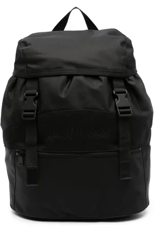Saint Laurent Mochila capitonada con logo bordado