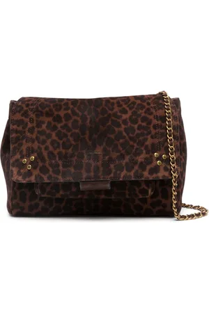 JÉRÔME DREYFUSS Bolsa de hombro con estampado de leopardo