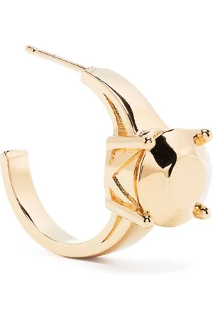 In Gold We Trust Arracada con detalle de anillo artificial