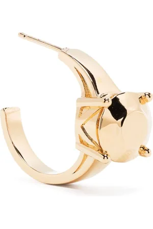 In Gold We Trust Arracada con detalle de anillo artificial