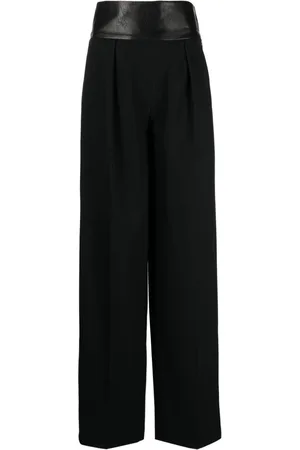 SYSTEM Pantalones de vestir con detalle de pinzas y tiro alto