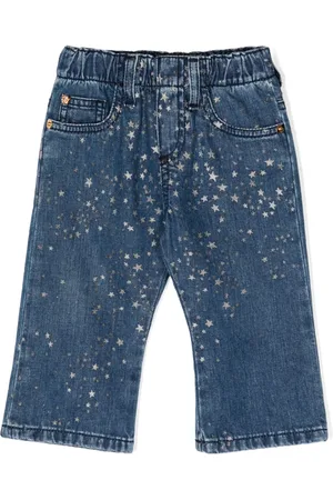 VERSACE Jeans rectos con estrellas estampadas