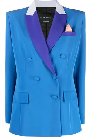 HEBE STUDIO Blazer con solapas en contraste y doble botonadura