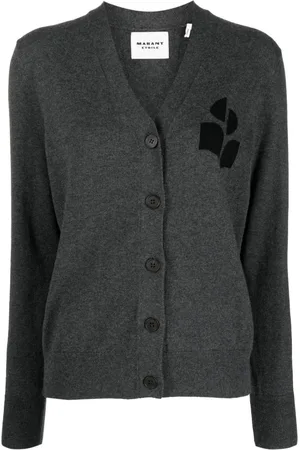 Marant Etoile Cárdigan Karin con logo en intarsia