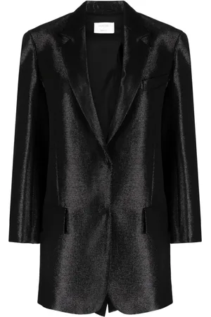 Sportmax Blazer con botones y efecto metalizado