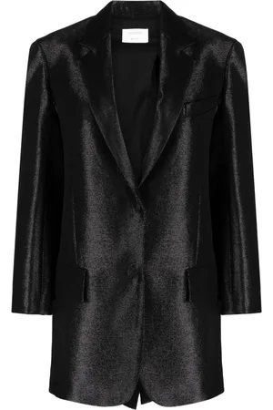 Sportmax Blazer con botones y efecto metalizado