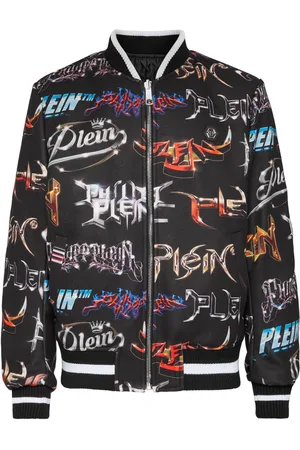 Philipp Plein Chamarra bomber reversible con letras