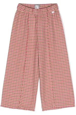 Il gufo Pantalones anchos con estampado de cuadros