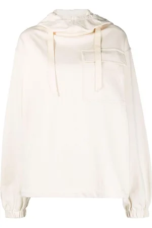Jil Sander Hoodie con bolsillos y solapa