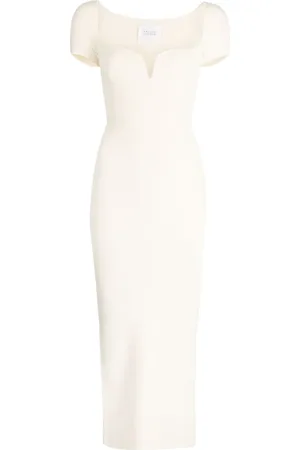 GALVAN Vestido midi Gaia manga corta