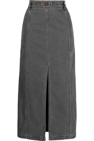 Patou Falda midi con detalle de abertura