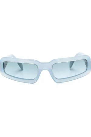 Salvatore Ferragamo Lentes de sol con armazón rectangular y placa del logo 2000