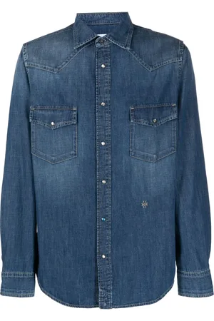 Jacob Cohen Camisa de mezclilla con logo bordado
