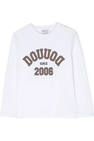 DOUUOD KIDS Playera con logo estampado