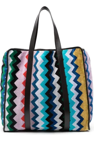 Missoni Tote entretejida con motivo en zigzag
