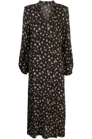 ROTATE Vestido midi con estampado floral