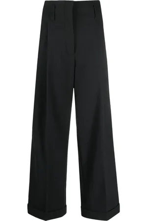 Serafini Pantalones anchos con tiro alto y pinzas