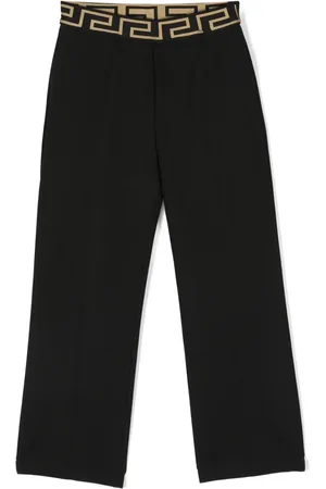VERSACE Pantalones de vestir con Greca en la pretina