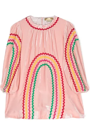Stella McCartney Vestido corto de velour con motivo bordado