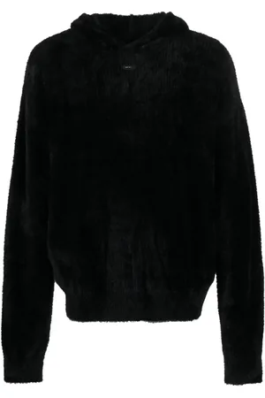 HELIOT EMIL Hoodie texturizada con placa del logo