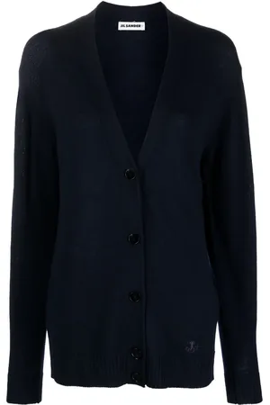 Jil Sander Cárdigan de tejido fino con cuello en V