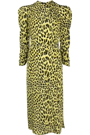 Zadig & Voltaire Vestido midi Racyl con estampado de leopardo
