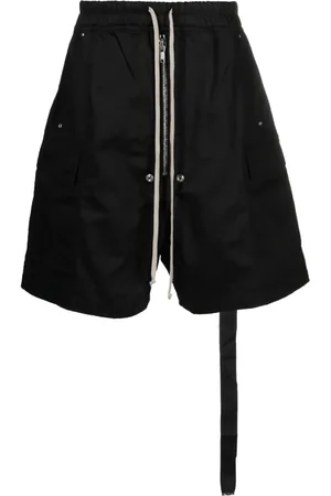 Rick Owens Shorts cargo con cordones en la pretina