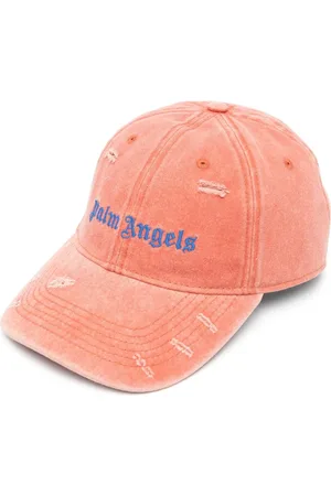 Palm Angels Gorra con logo bordado y efecto envejecido