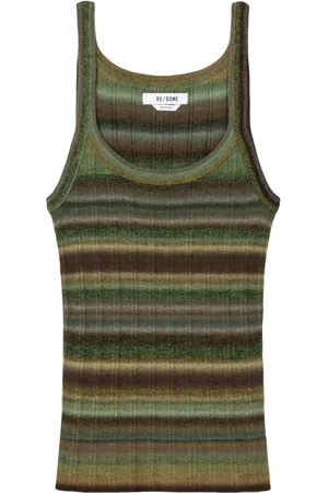 RE/DONE Top tejido de canalé Space Dye