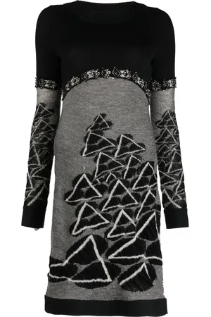 CHANEL Vestido corto tejido en intarsia 2009