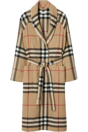 Burberry Bata de cachemira con motivo Vintage Check