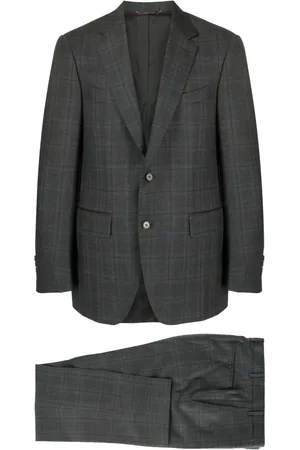 CANALI Traje con motivo de cuadros