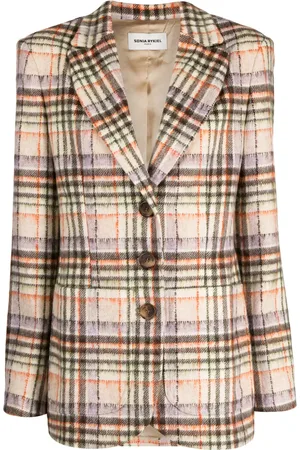 Sonia by Sonia Rykiel Blazer con cuadros estampados y solapa de muesca