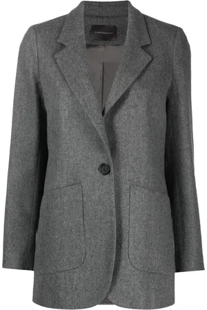 LORENA ANTONIAZZI Blazer con efecto melange y botones