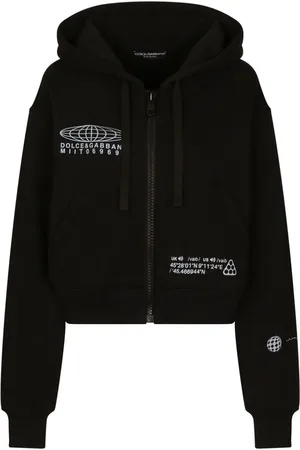 Dolce & Gabbana Hoodie con cierre y logo estampado