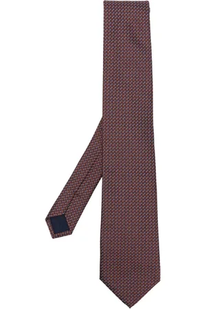 corneliani Corbata de seda con estampado geométrico