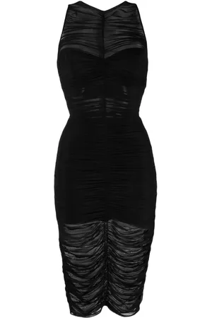 FLEUR DU MAL Vestido midi fruncido