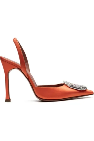 Amina Muaddi Zapatillas Camelia con tacón 105mm