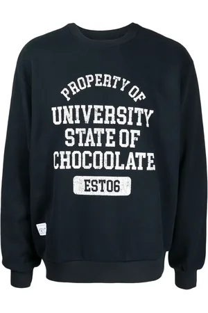 Chocoolate Sudadera con cuello redondo y logo estampado