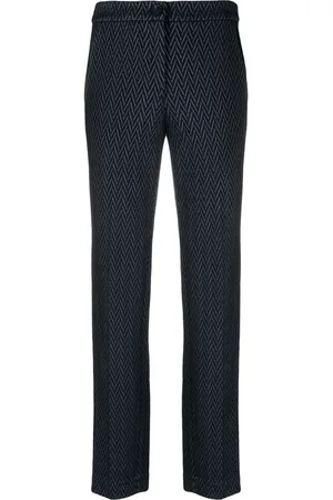 Emporio Armani Pantalones capri con motivo en zigzag