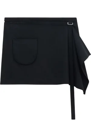 Courrèges Falda corta con detalle drapeado